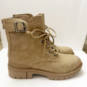 MIA Elora Lace Up and Zip Up Back Lug Sole Combat Boots Size 9.5